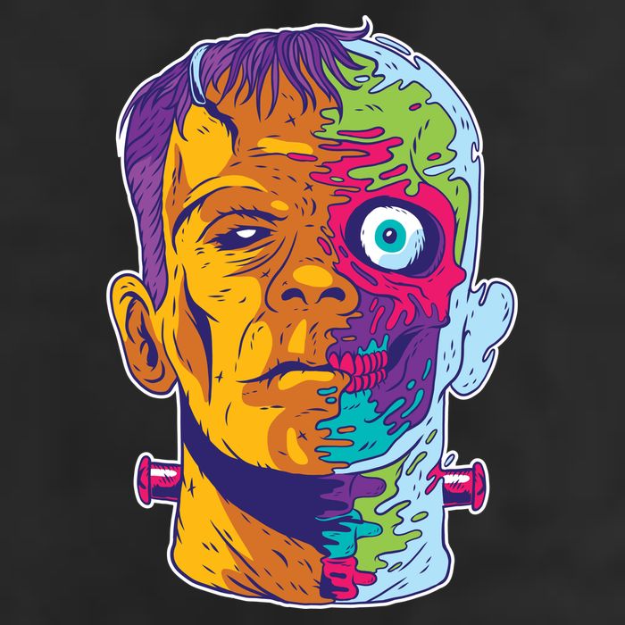 Colorful Frankenstein Golf Towel