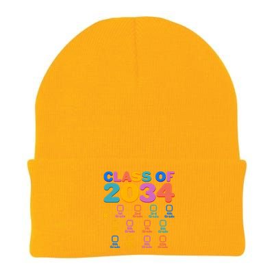 Colorful Future Class of 2034 Graduation Checklist Knit Cap Winter Beanie