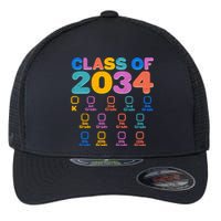 Colorful Future Class of 2034 Graduation Checklist Flexfit Unipanel Trucker Cap