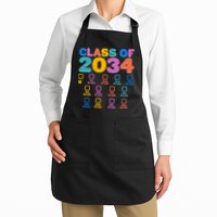 Colorful Future Class of 2034 Graduation Checklist Apron