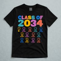 Colorful Future Class of 2034 Graduation Checklist T-Shirt