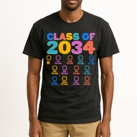 Colorful Future Class of 2034 Graduation Checklist Tall T-Shirt