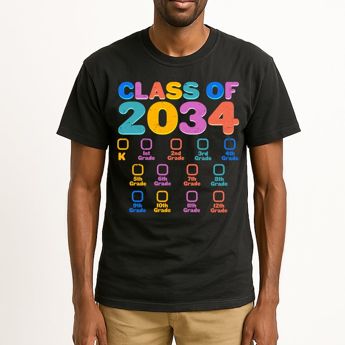 Colorful Future Class of 2034 Graduation Checklist Tall T-Shirt