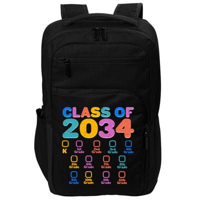 Colorful Future Class of 2034 Graduation Checklist Impact Tech Backpack