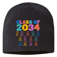 Colorful Future Class of 2034 Graduation Checklist Sustainable Beanie