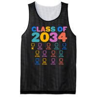 Colorful Future Class of 2034 Graduation Checklist Mesh Reversible Basketball Jersey Tank