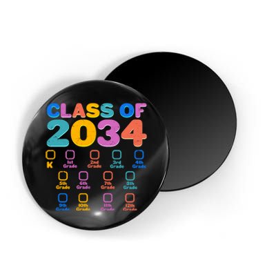 Colorful Future Class of 2034 Graduation Checklist Magnet