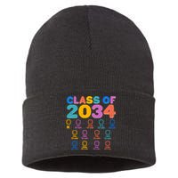 Colorful Future Class of 2034 Graduation Checklist Sustainable Knit Beanie