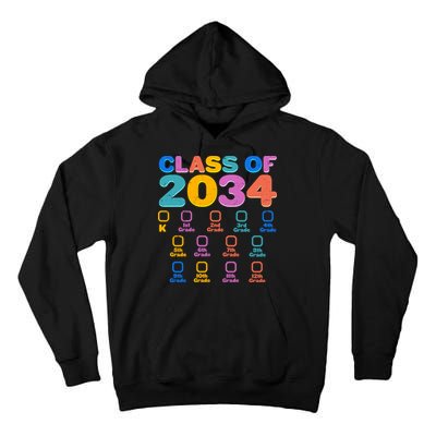 Colorful Future Class of 2034 Graduation Checklist Tall Hoodie