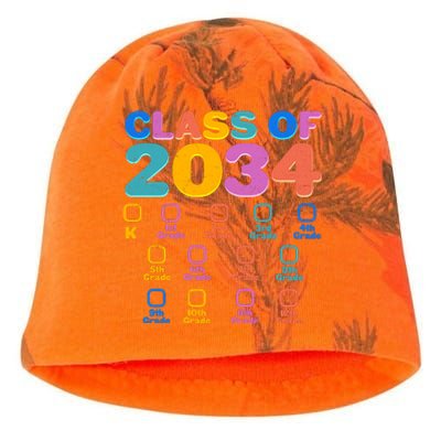 Colorful Future Class of 2034 Graduation Checklist Kati - Camo Knit Beanie