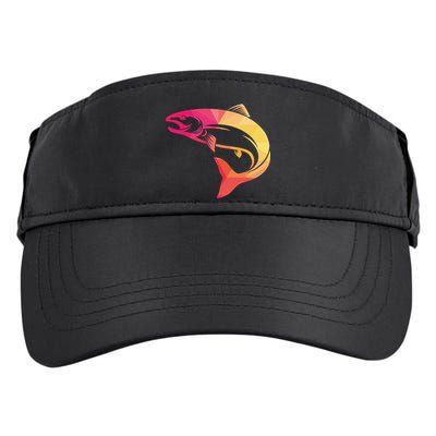 Colorful Geometric Fish Adult Drive Performance Visor