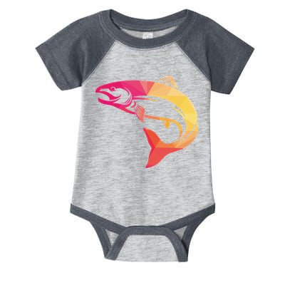 Colorful Geometric Fish Infant Baby Jersey Bodysuit
