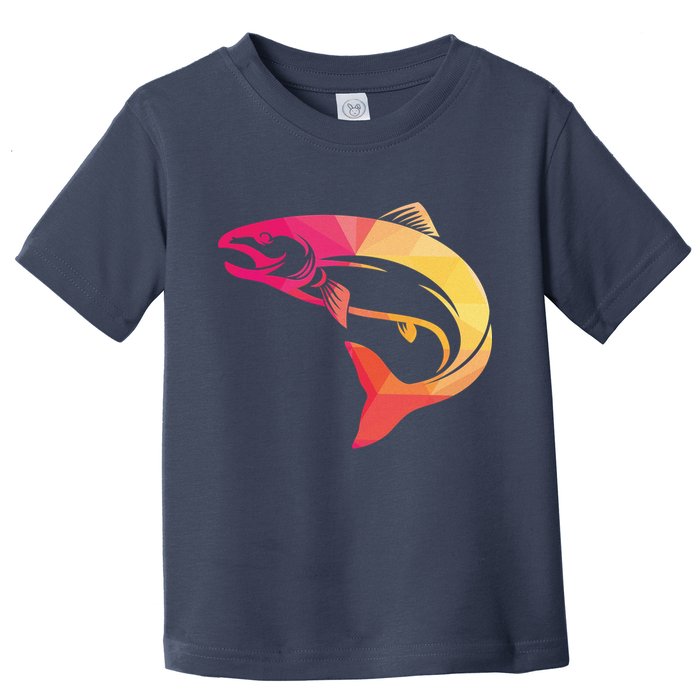 Colorful Geometric Fish Toddler T-Shirt