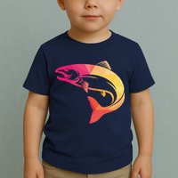 Colorful Geometric Fish Toddler T-Shirt