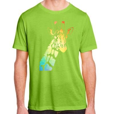 Colorful Giraffe Adult ChromaSoft Performance T-Shirt