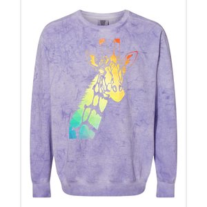 Colorful Giraffe Colorblast Crewneck Sweatshirt