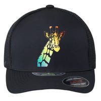 Colorful Giraffe Flexfit Unipanel Trucker Cap