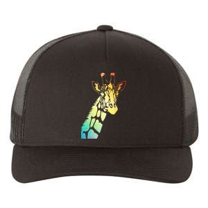 Colorful Giraffe Yupoong Adult 5-Panel Trucker Hat