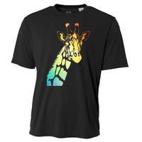 Colorful Giraffe Cooling Performance Crew T-Shirt