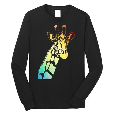 Colorful Giraffe Long Sleeve Shirt