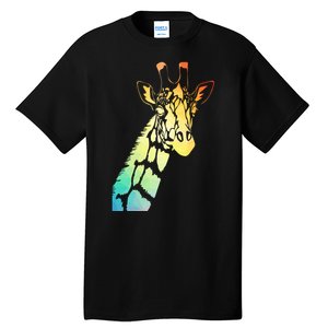 Colorful Giraffe Tall T-Shirt