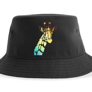 Colorful Giraffe Sustainable Bucket Hat