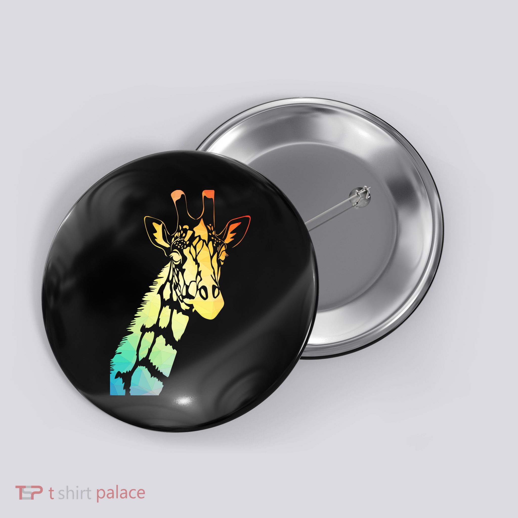Colorful Giraffe Button