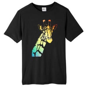 Colorful Giraffe Tall Fusion ChromaSoft Performance T-Shirt