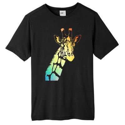 Colorful Giraffe Tall Fusion ChromaSoft Performance T-Shirt