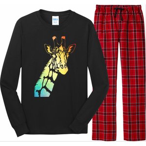 Colorful Giraffe Long Sleeve Pajama Set