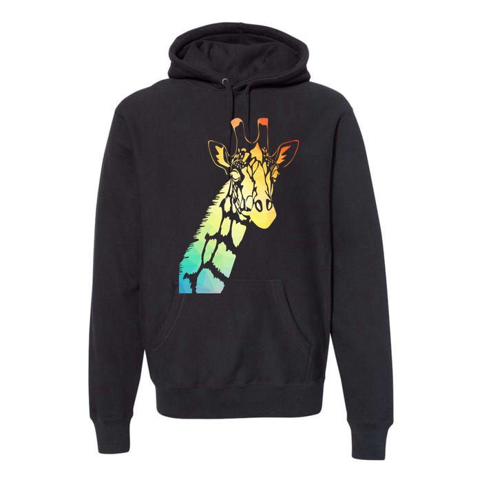 Colorful Giraffe Premium Hoodie