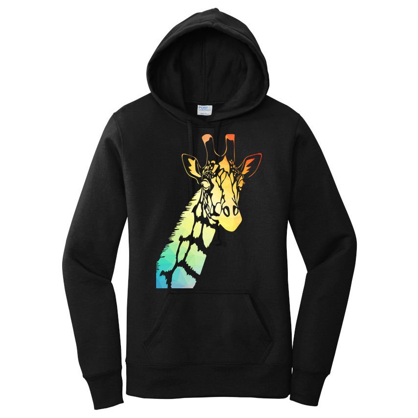 Colorful Giraffe Women's Pullover Hoodie