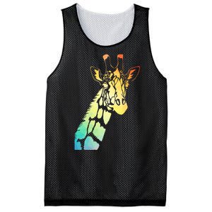 Colorful Giraffe Mesh Reversible Basketball Jersey Tank