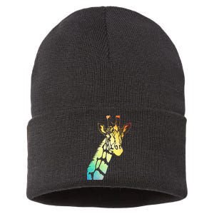 Colorful Giraffe Sustainable Knit Beanie