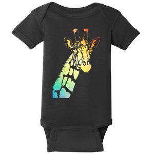 Colorful Giraffe Baby Bodysuit