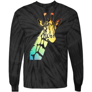 Colorful Giraffe Tie-Dye Long Sleeve Shirt