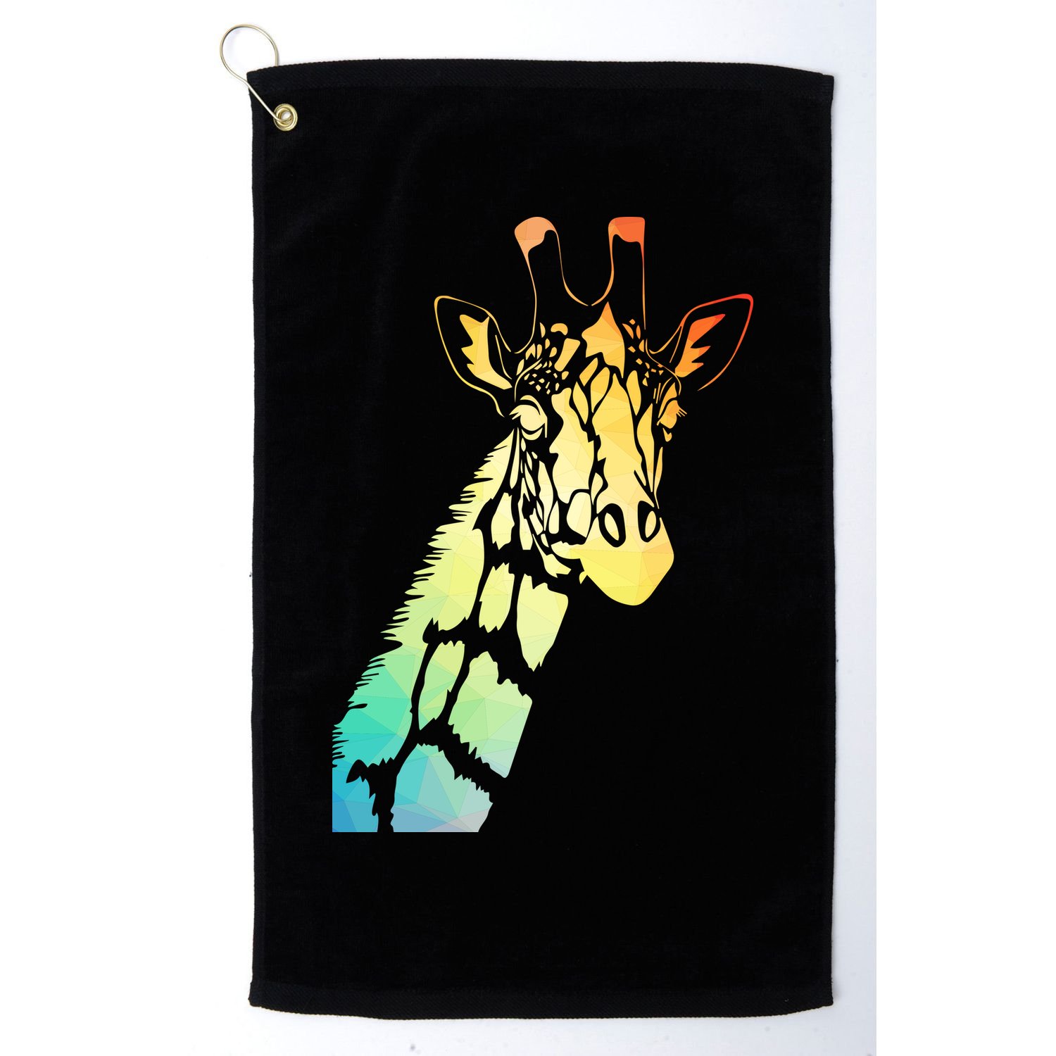 Colorful Giraffe Golf Towel
