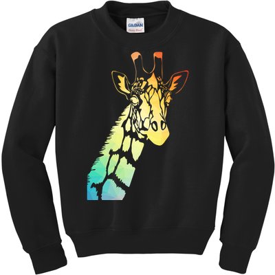 Colorful Giraffe Kids Sweatshirt