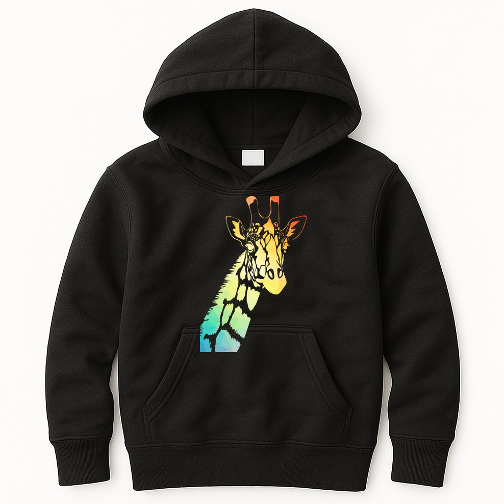 Colorful Giraffe Kids Hoodie