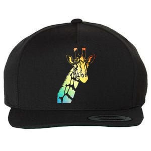 Colorful Giraffe Wool Snapback Cap