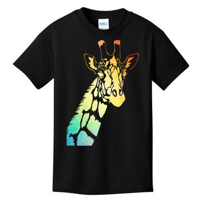 Colorful Giraffe Kids T-Shirt