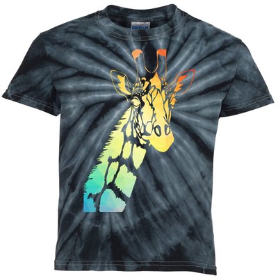 Colorful Giraffe Kids Tie-Dye T-Shirt