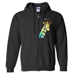 Colorful Giraffe Full Zip Hoodie