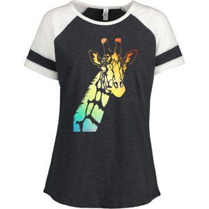 Colorful Giraffe Enza Ladies Jersey Colorblock Tee