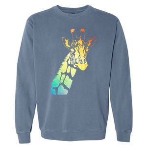 Colorful Giraffe Garment-Dyed Sweatshirt