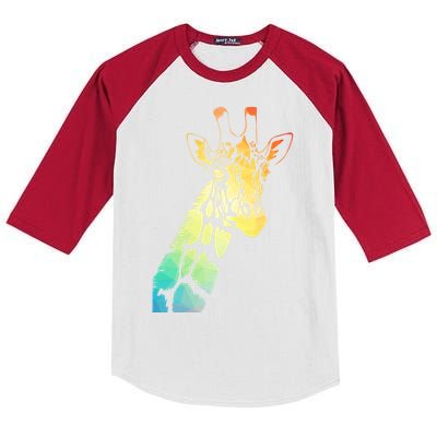 Colorful Giraffe Kids Colorblock Raglan Jersey