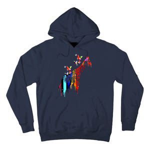 Colorful Giraffe Illustration Tall Hoodie