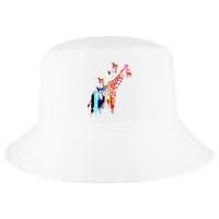 Colorful Giraffe Illustration Cool Comfort Performance Bucket Hat