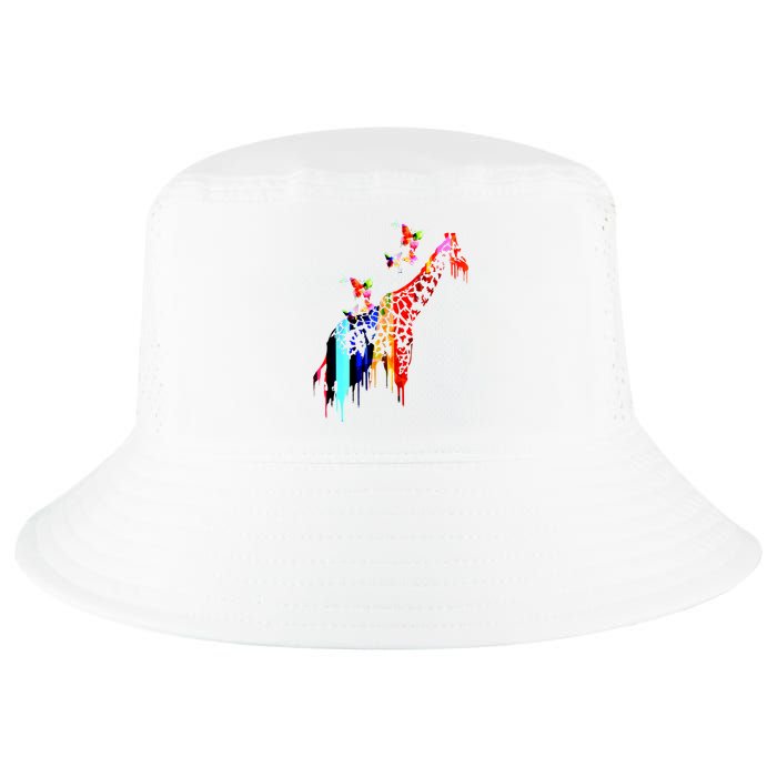 Colorful Giraffe Illustration Cool Comfort Performance Bucket Hat