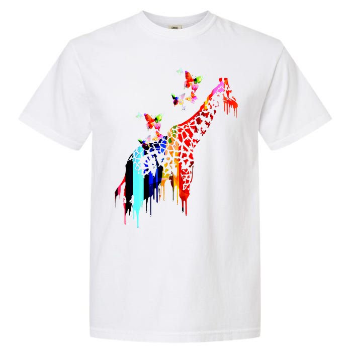 Colorful Giraffe Illustration Garment-Dyed Heavyweight T-Shirt